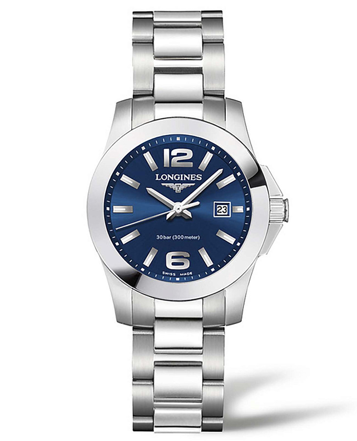 Часы Longines Conquest L3.376.4.96.6 — женские, синий