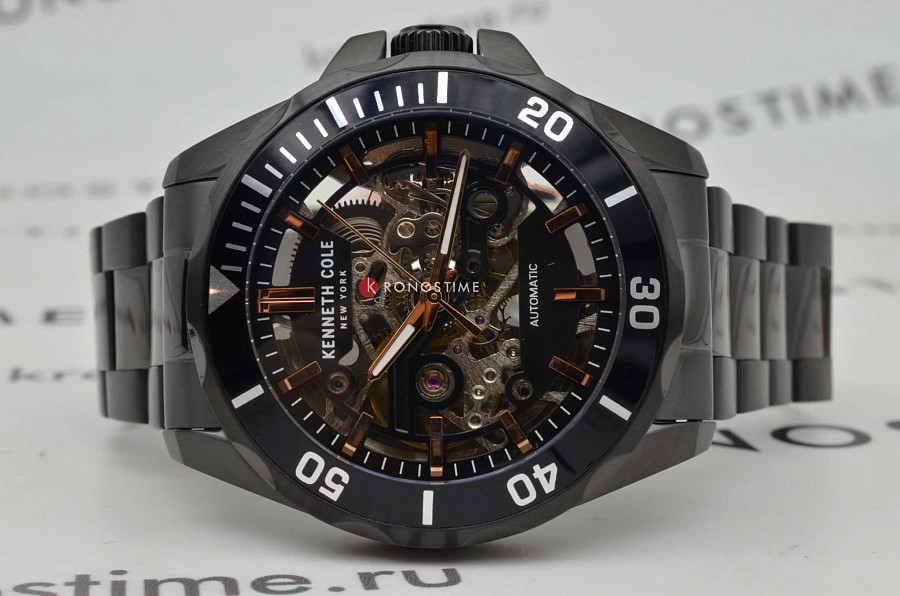 Часы Kenneth Cole Automatic KCWGY0046002 — нержавеющая сталь с ip-покрытием, мужские