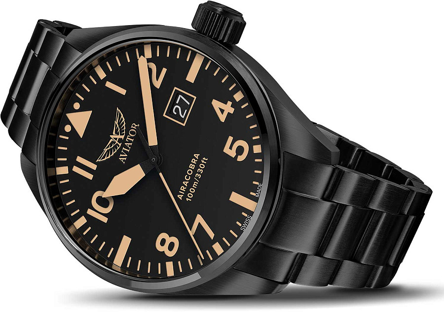 Часы Aviator Airacobra P42 V.1.22.5.157.5 — кварцевые, сталь металл