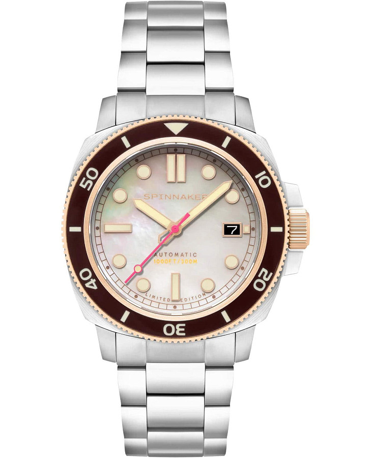 Часы Spinnaker Hull Pearl Diver Automatic Limited Edition SP-5106-55 — мужские, перламутровый
