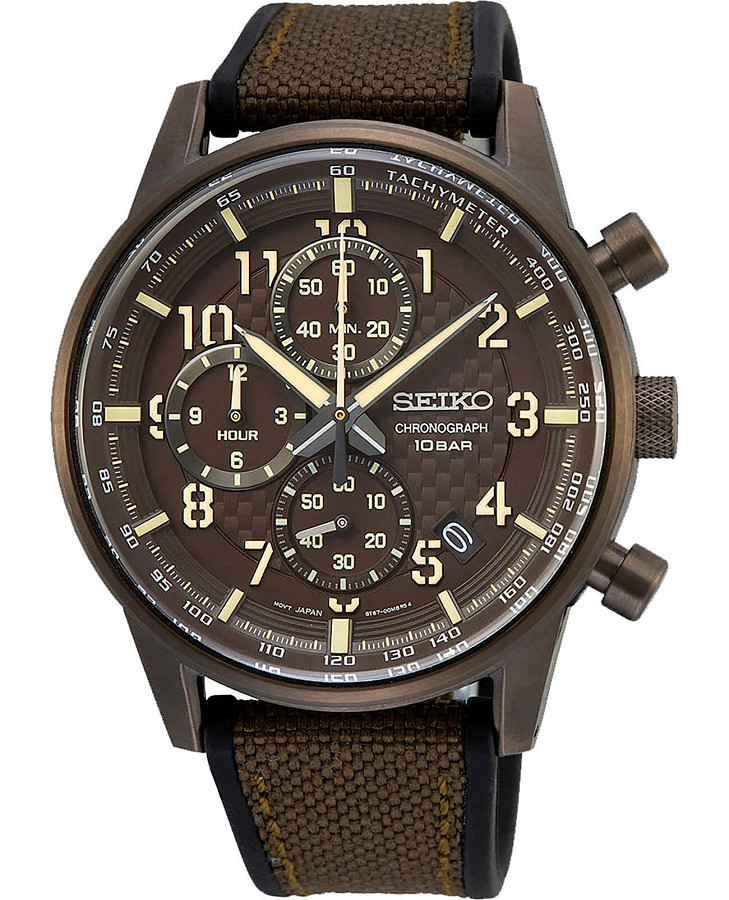 Часы Seiko Conceptual Series Sports SSB371P1 — мужские, коричневый