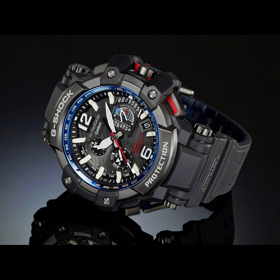 Часы Casio G-Shock GPW-1000-1A — электронные, сталь металл