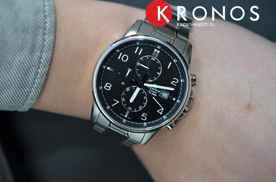 Часы Casio Edifice EFR-505D-1A — черный, кварцевые