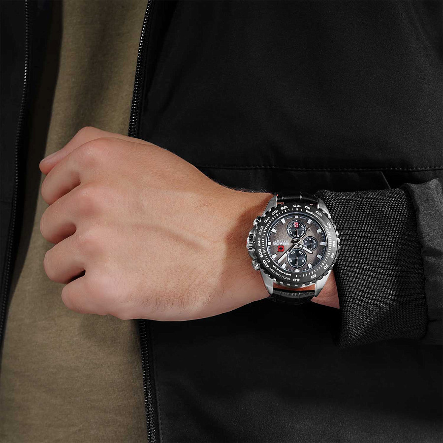 Часы Swiss Military Hanowa Stone Marten SMWGC0001830 — кожаный, мужские