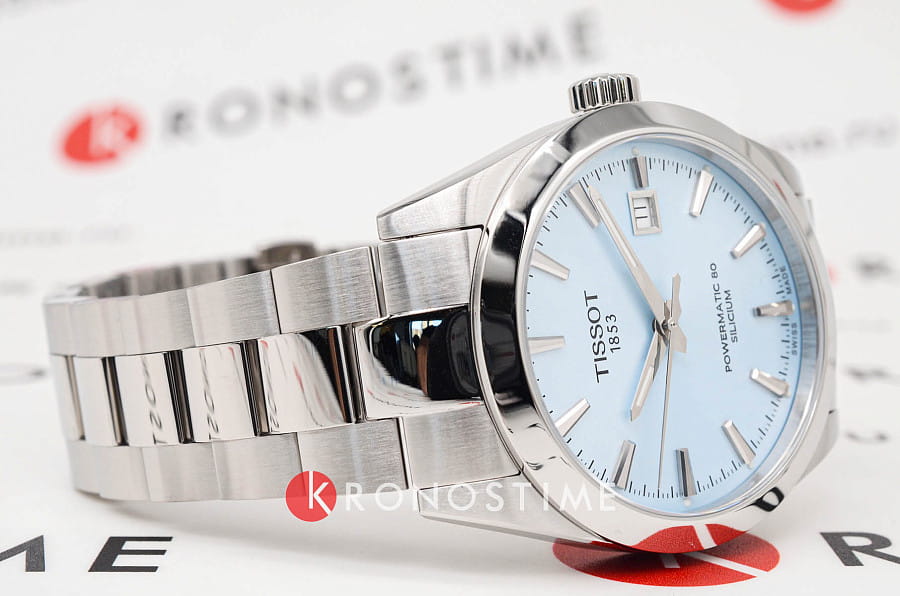 Часы Tissot Gentleman Powermatic 80 Silicium T127.407.11.351.00 — сталь металл, Швейцария