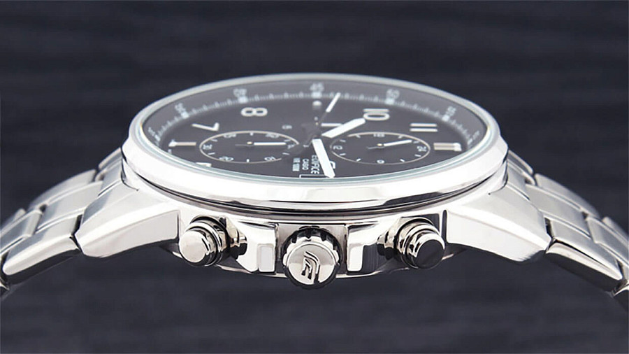 Часы Casio Edifice EFR-505D-1A — мужские, нержавеющая сталь