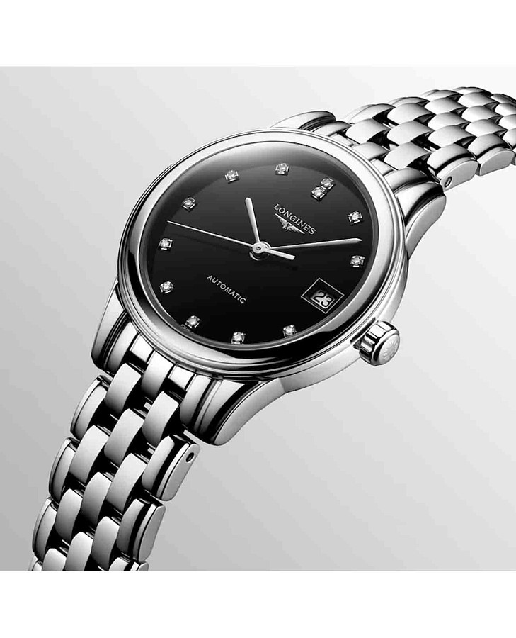 Часы Longines Flagship L4.274.4.57.6 — черный, сталь металл