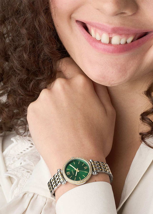 Часы Fossil Carlie ES5439 — сталь металл, США