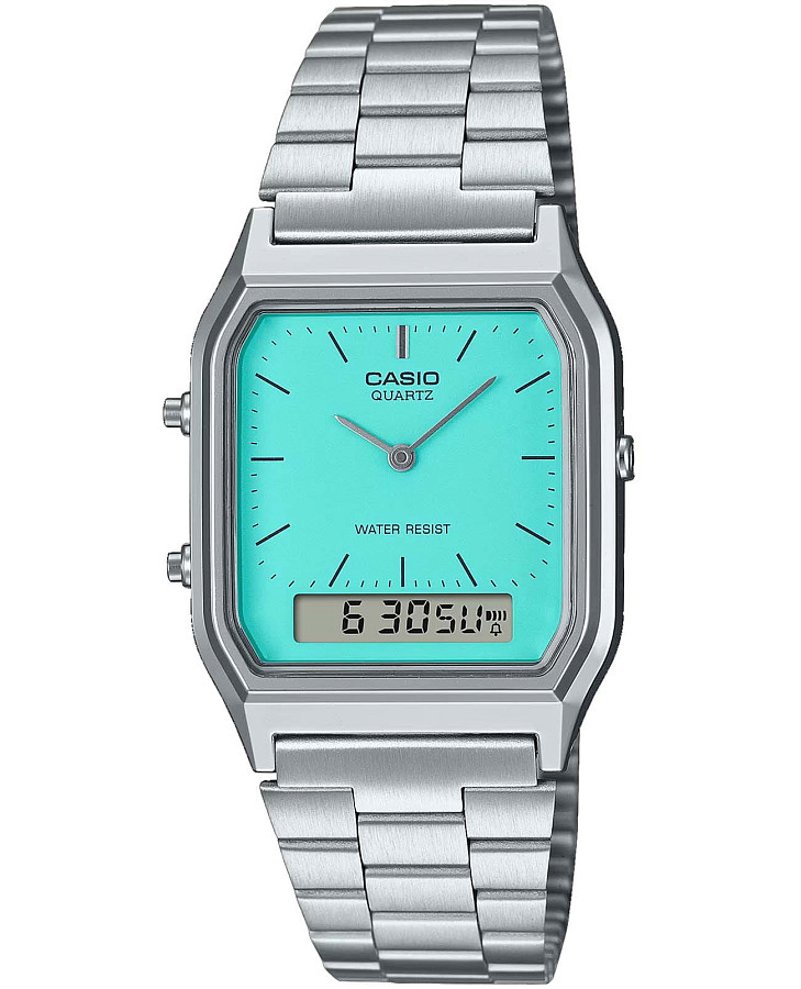 Часы Casio Vintage AQ-230A-2A2 — мужские, бирюзовый