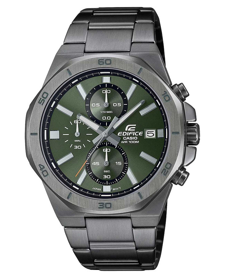 Часы Casio Edifice EFV-640DC-3AVUDF (EFV-640DC-3A) — мужские, зеленый