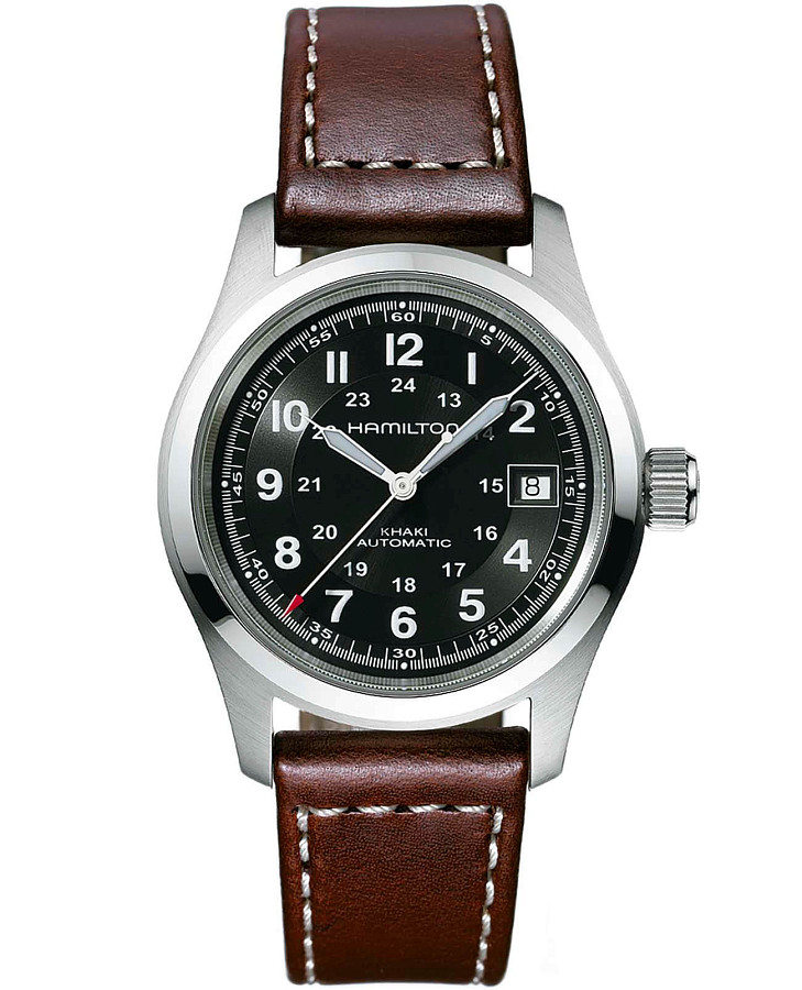 Часы Hamilton Khaki Field Auto H70455533 — мужские, черный