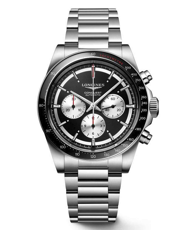 Часы Longines Conquest L3.835.4.52.6 — мужские, черный