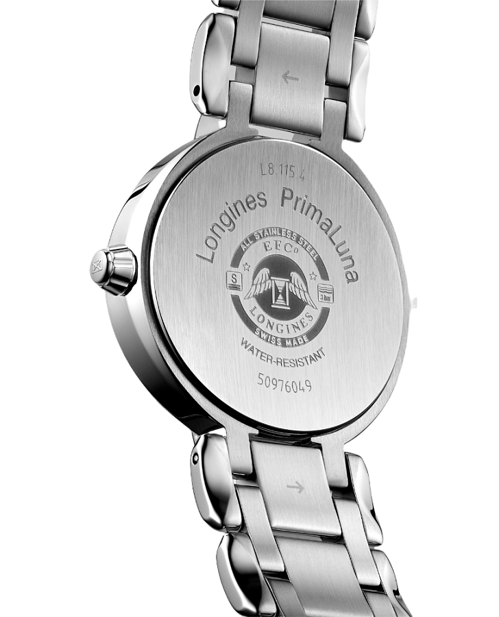 Часы Longines PrimaLuna L8.115.4.87.6 — кварцевые, сталь металл