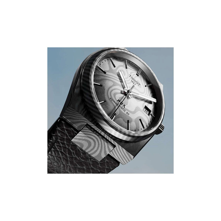 Часы Tissot PRX Damascus Steel 38mm T137.807.96.081.00 — Швейцария, мужские