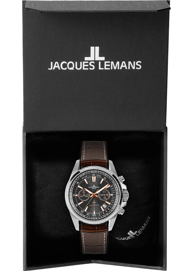 Часы Jacques Lemans Liverpool 1-2117W — кожа + силикон, мужские
