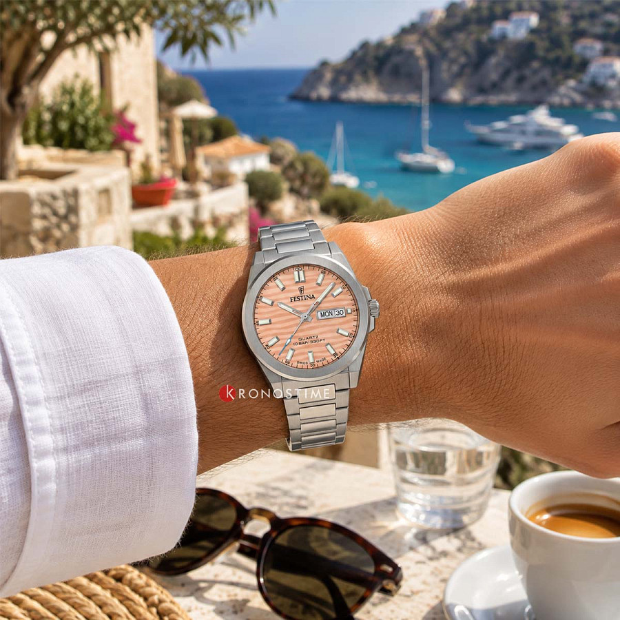 Часы Festina Swiss Made F20073/7 — кварцевые, металл сталь