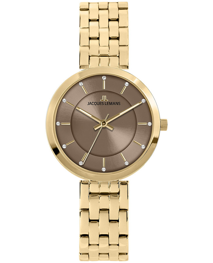 Часы Jacques Lemans Milano 1-2211F — женские, коричневый