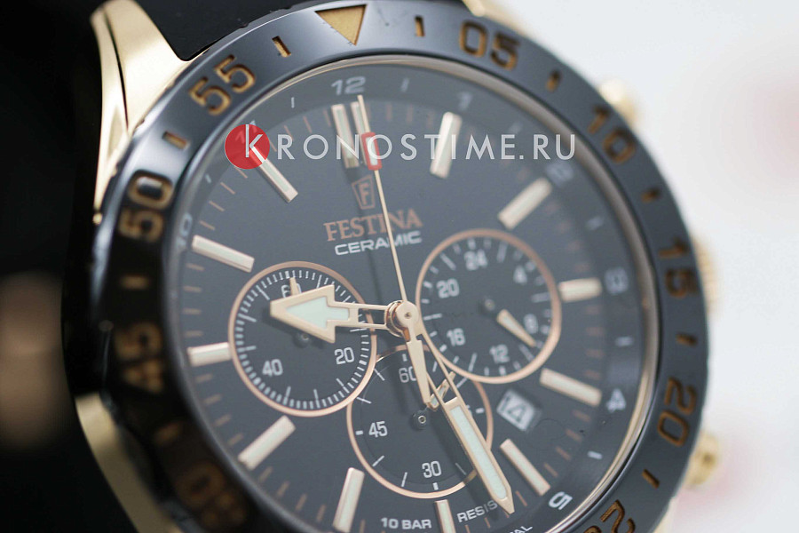 Часы Festina Ceramic F20516/2 — силикон, мужские