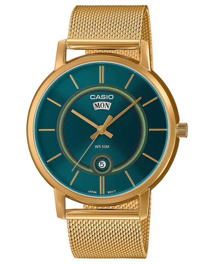 Часы Casio Collection MTP-B120MG-3AVDF (MTP-B120MG-3A) — мужские, зеленый