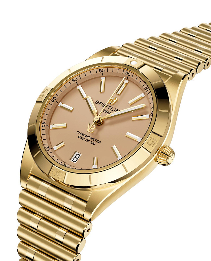 Часы Breitling Chronomat Automatic 36 Victoria Beckham K103801A1A1K1 — механические, золото металл