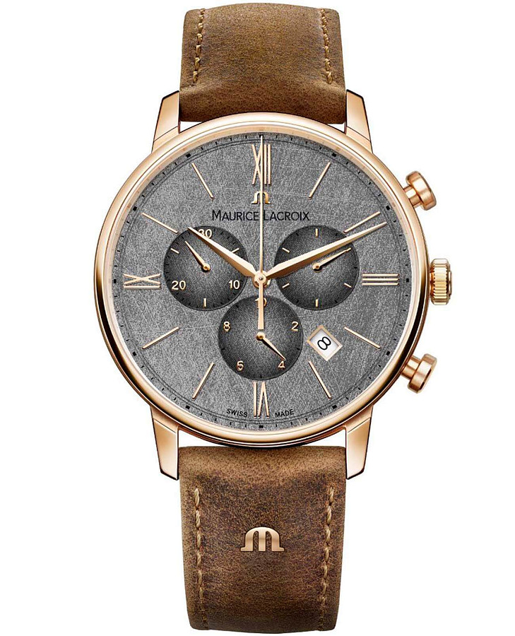 Часы Maurice Lacroix Eliros Chronograph EL1098-PVP01-210-1 — мужские, антрацитовый