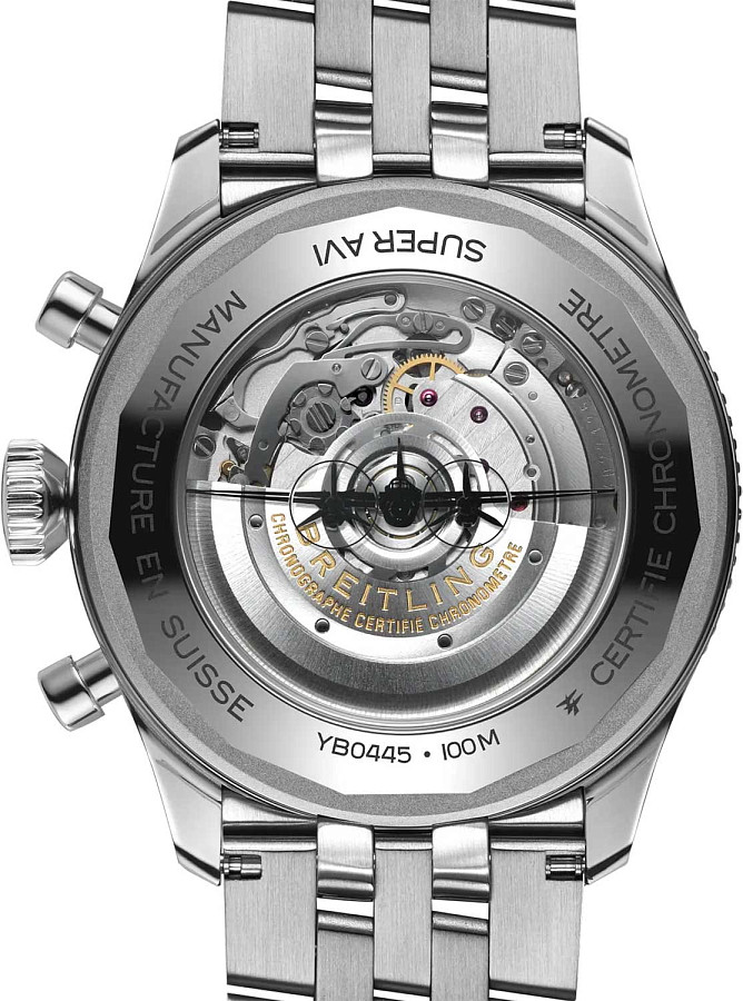 Часы Breitling Classic AVI Super AVI B04 Chronograph GMT 46 YB04451A1B1A1 — артикул YB04451A1B1A1