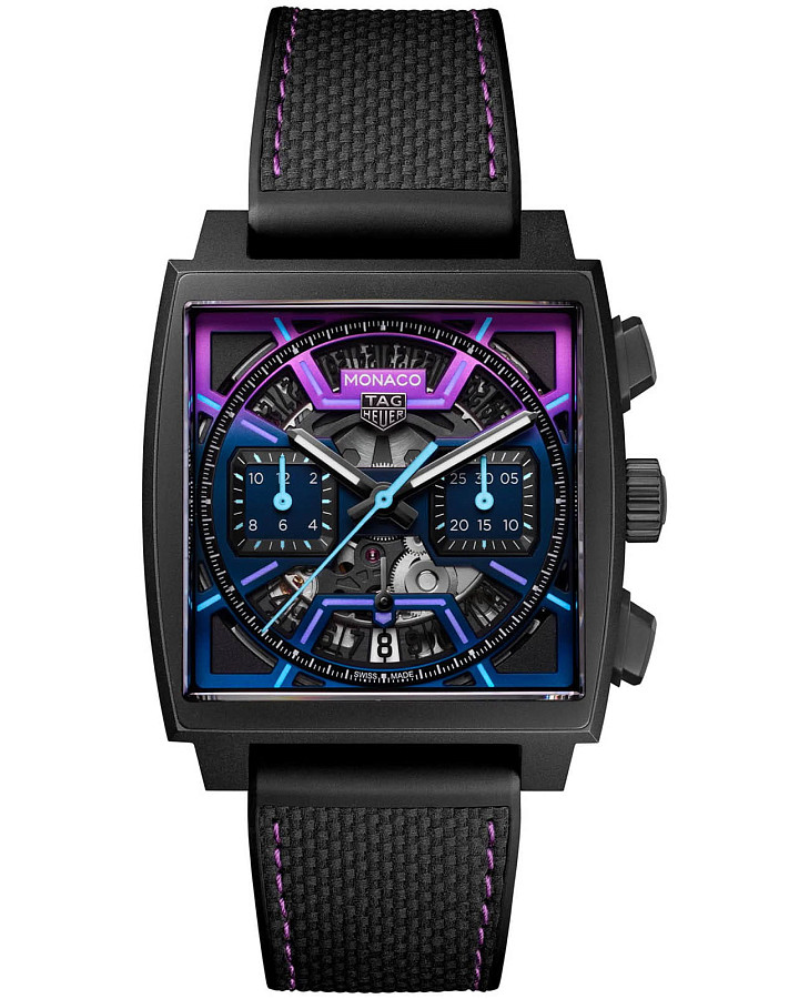 Часы TAG Heuer Monaco Chronograph CBL218E.FT6312 — мужские, черный
