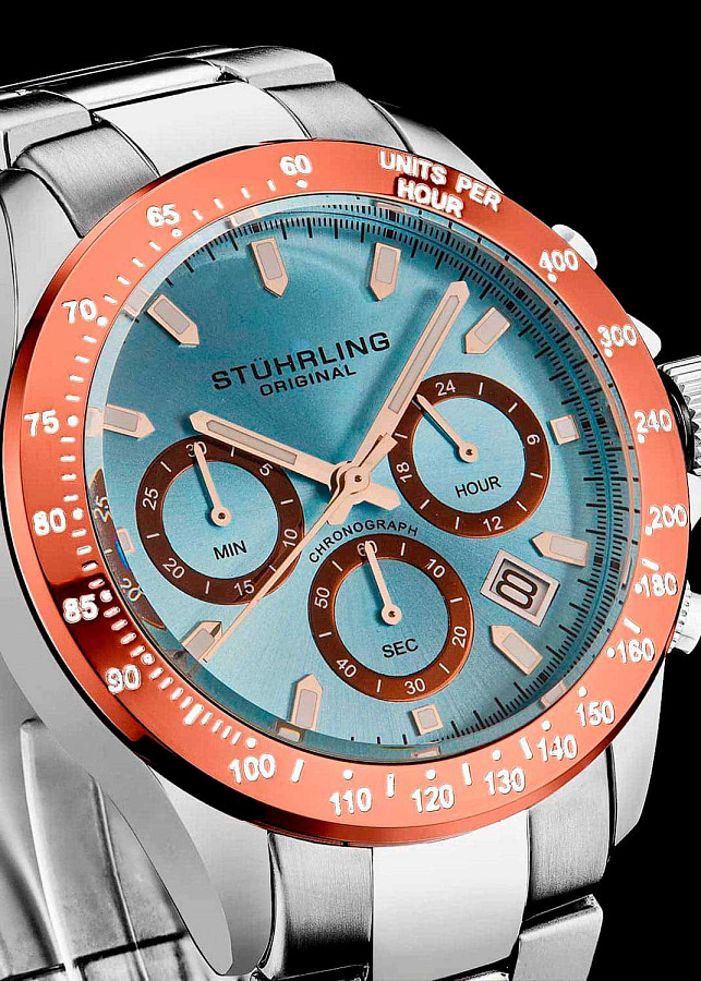 Часы Stuhrling Monaco 3960.7 — сталь металл, США