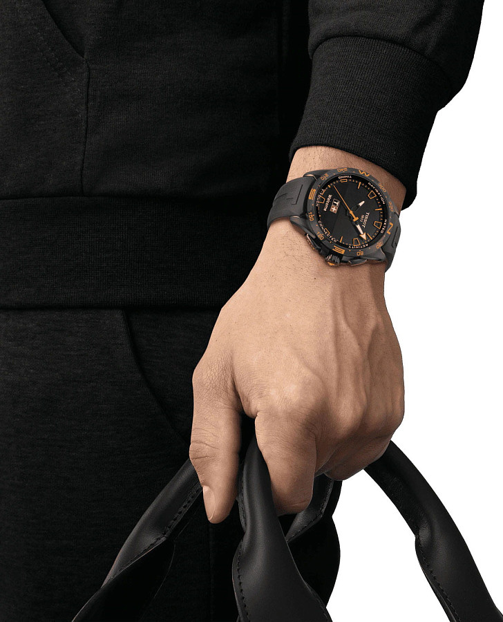 Часы Tissot T-Touch Connect Solar T121.420.47.051.04 — кварцевые, керамика металл титан