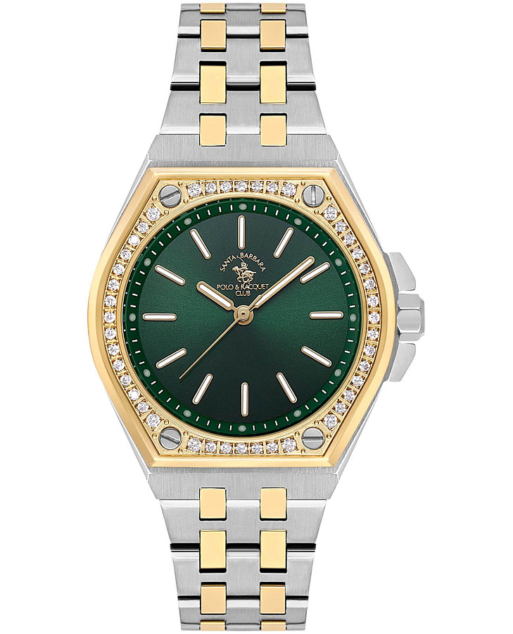 Часы Santa Barbara Polo & Racquet Club Luxury SB.1.10589-4 — женские, зеленый