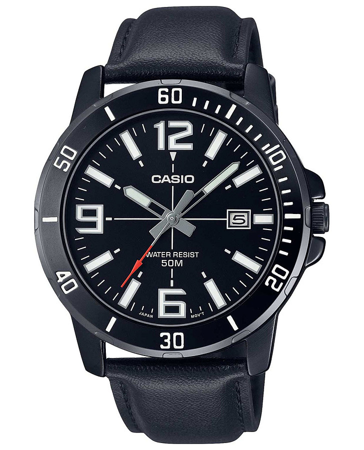 Часы Casio Collection MTP-VD01BL-1BVUDF (MTP-VD01BL-1B) — мужские, черный