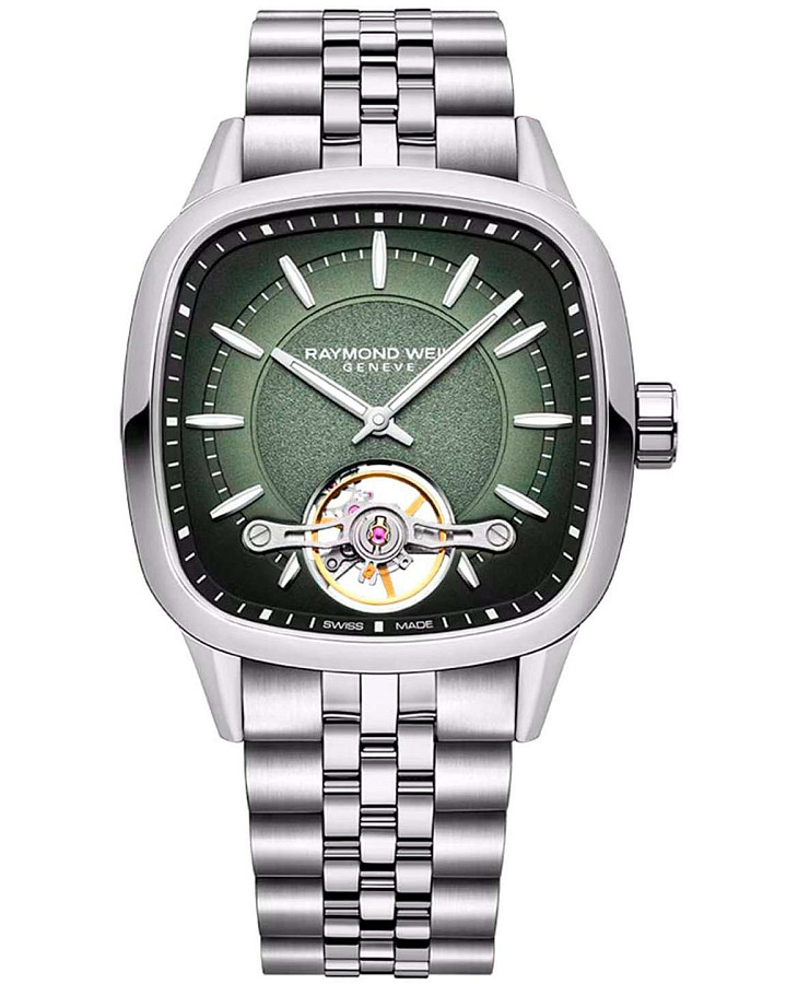 Часы Raymond Weil Freelancer Automatic 2790-ST-52051 — мужские, зеленый