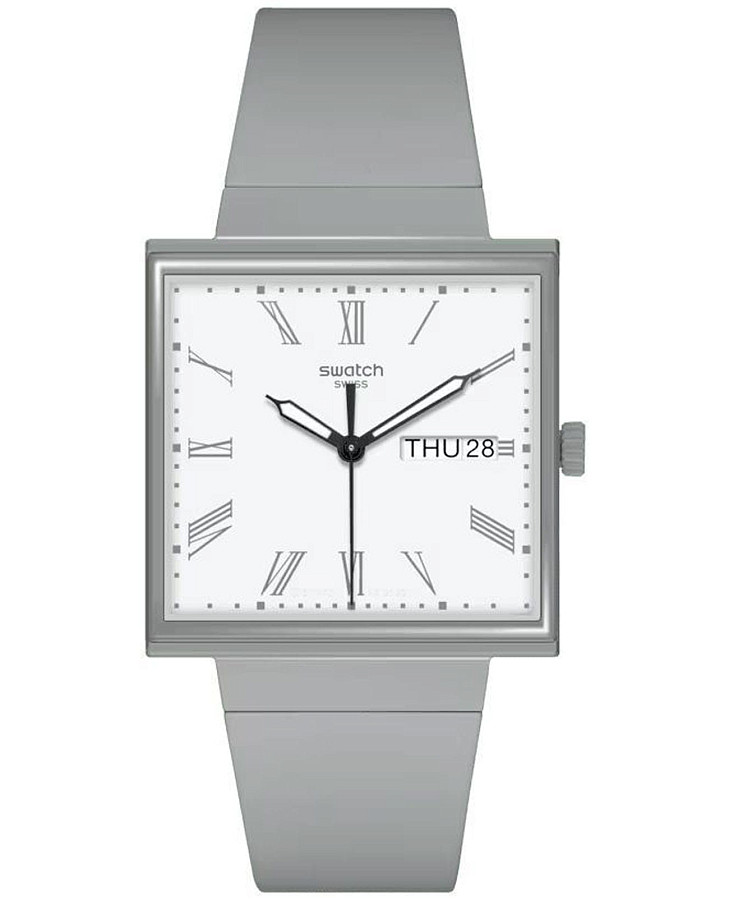 Часы Swatch Square Bioceramic Standard SO34M700 — женские, белый