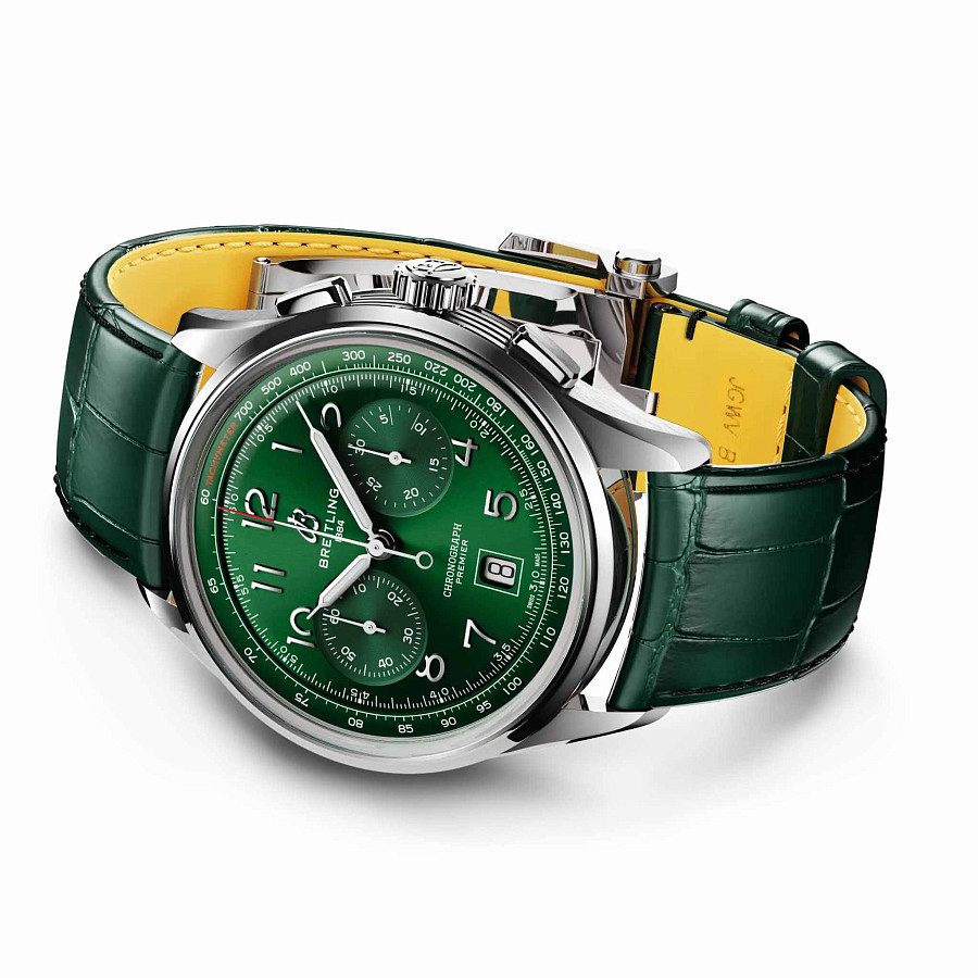 Часы Breitling Premier B01 Chronograph 42 AB0145371L1P2 — кожаный, мужские