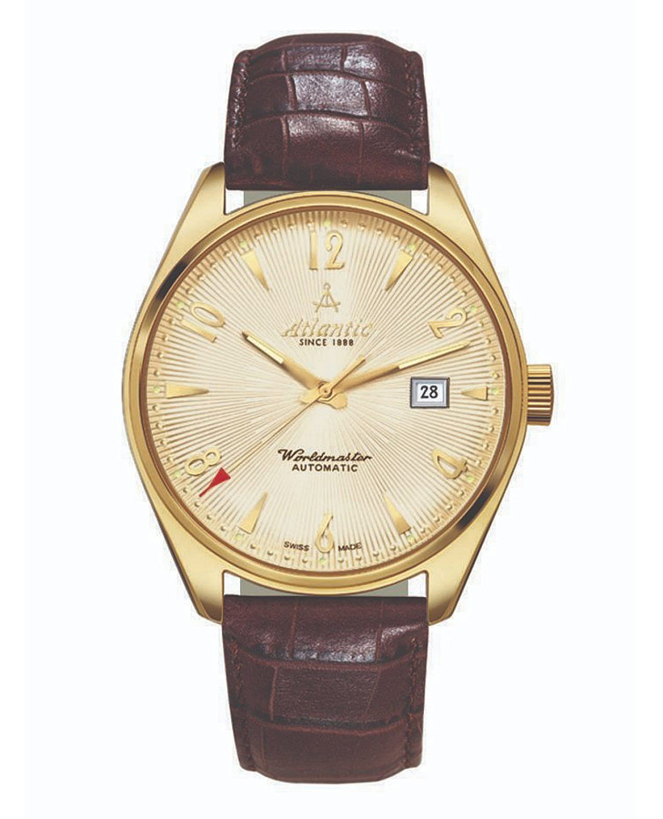 Часы Atlantic 51752.45.35G — мужские, желтый