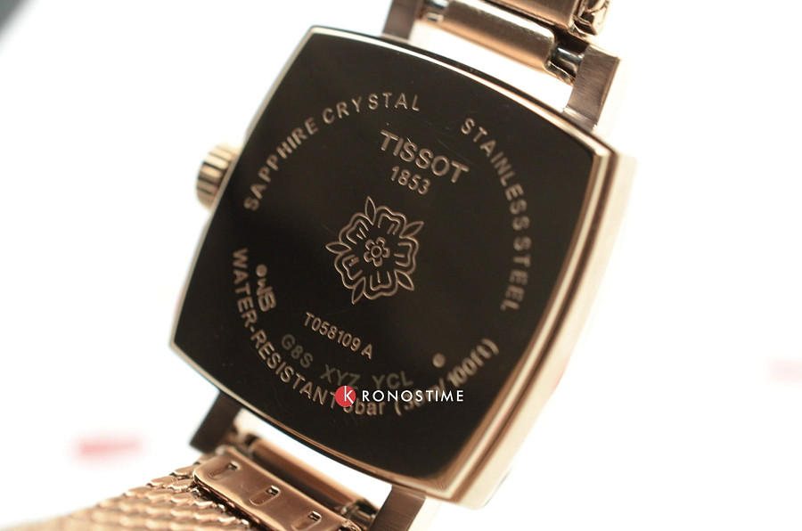 Часы Tissot Lovely Square T058.109.33.456.00 — розовый, сталь металл