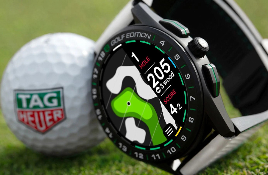 Часы TAG Heuer Connected Golf Edition SBG8A82.EB0206 — мужские, каучук