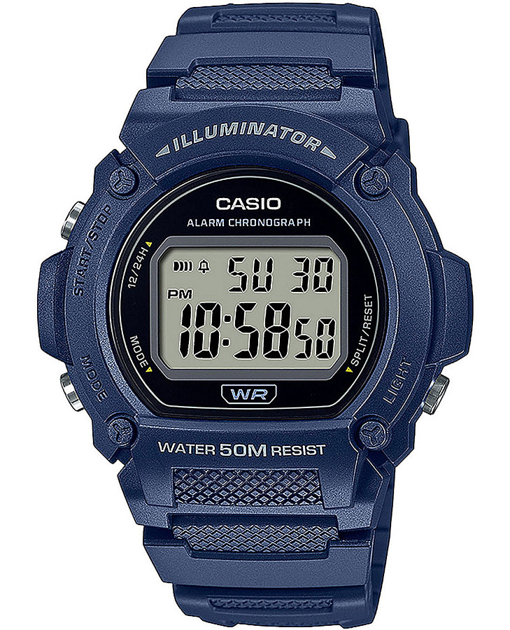 Часы Casio Collection W-219H-2AEF — мужские, черный