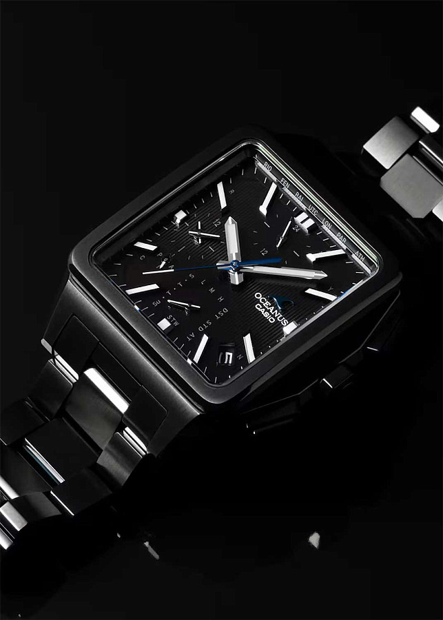 Часы Casio Oceanus OCW-T5000B-1A — мужские, титановый c dlc покрытием