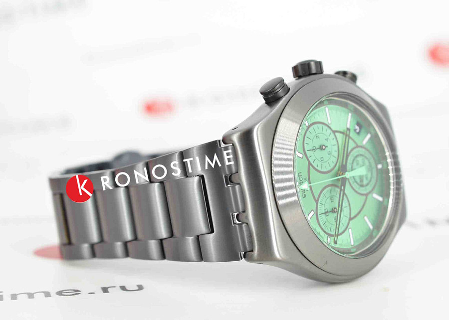 Часы Swatch I New Chrono YVM407G — нержавеющая сталь с pvd-покрытием, женские