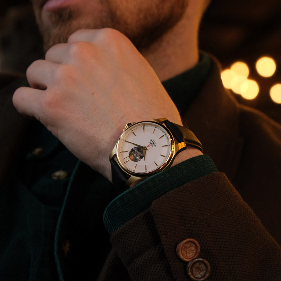 Часы Swiss Military by Chrono SMA34050.08 — механические, сталь металл