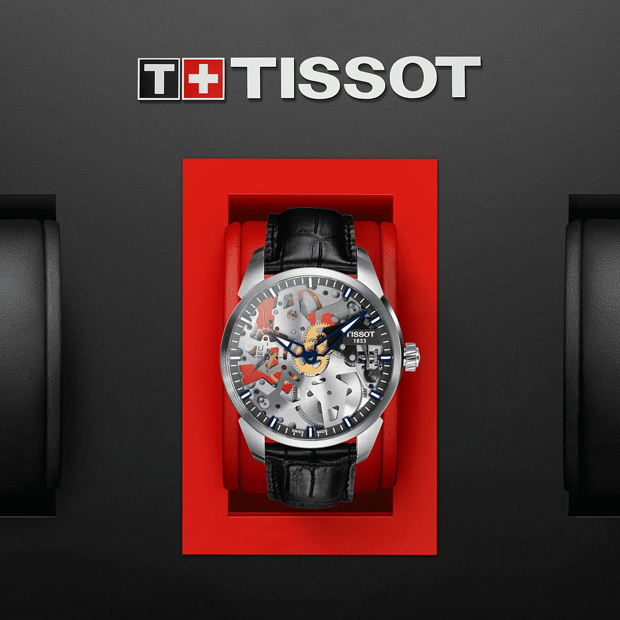 Часы Tissot T-Complication Squelette Mechanical T070.405.16.411.00 — Швейцария, механические