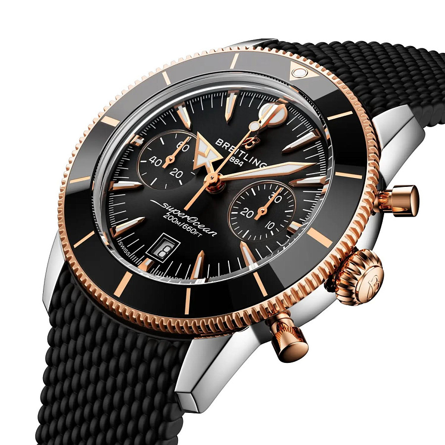Часы Breitling Superocean Heritage B01 Chronograph 42 mm UB0156H11B1S1 — механические, сталь металл