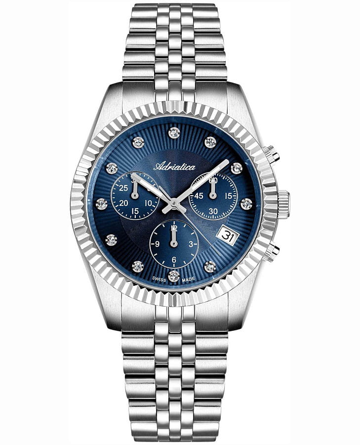 Часы Adriatica Chrono A3809.5145CH — женские, синий