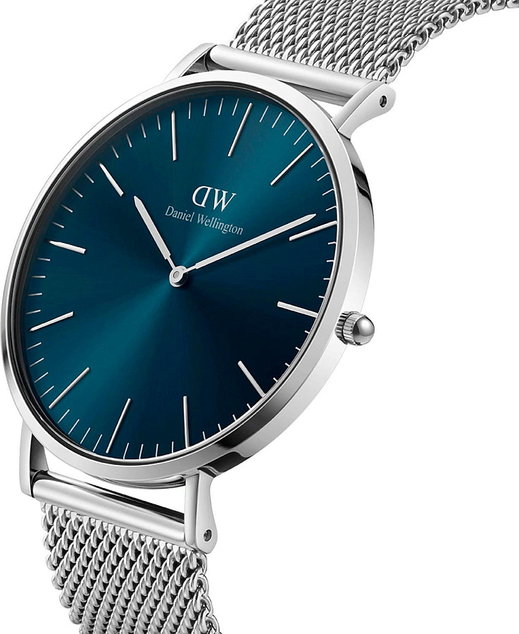 Часы Daniel Wellington Classic Mesh Arctic Silver DW00100628 — кварцевые, сталь металл