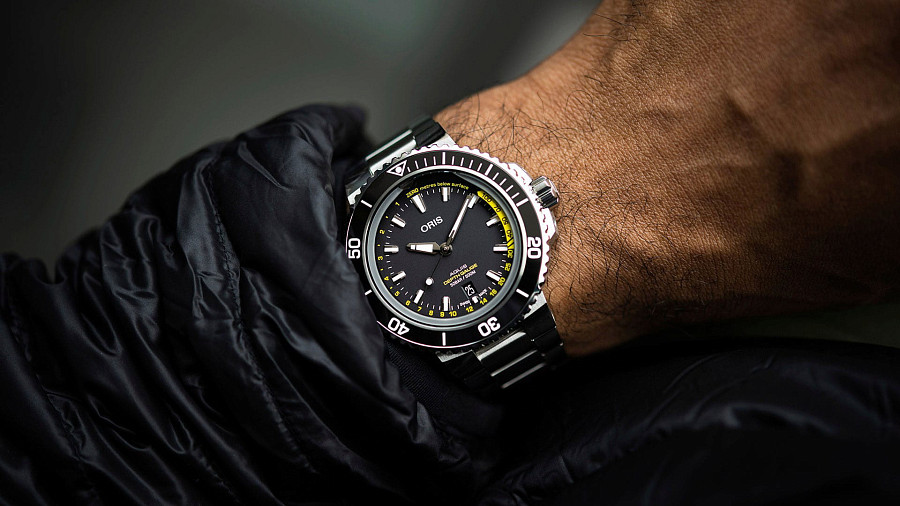 Часы Oris Aquis Depth Gauge 01 733 7755 4154-Set MB — артикул 01 733 7755 4154-Set MB