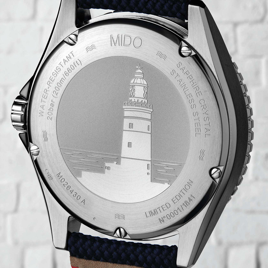 Часы Mido Ocean Star 20th Anniversary Inspired by Architecture 200 M026.430.17.041.01 — синий, сталь металл