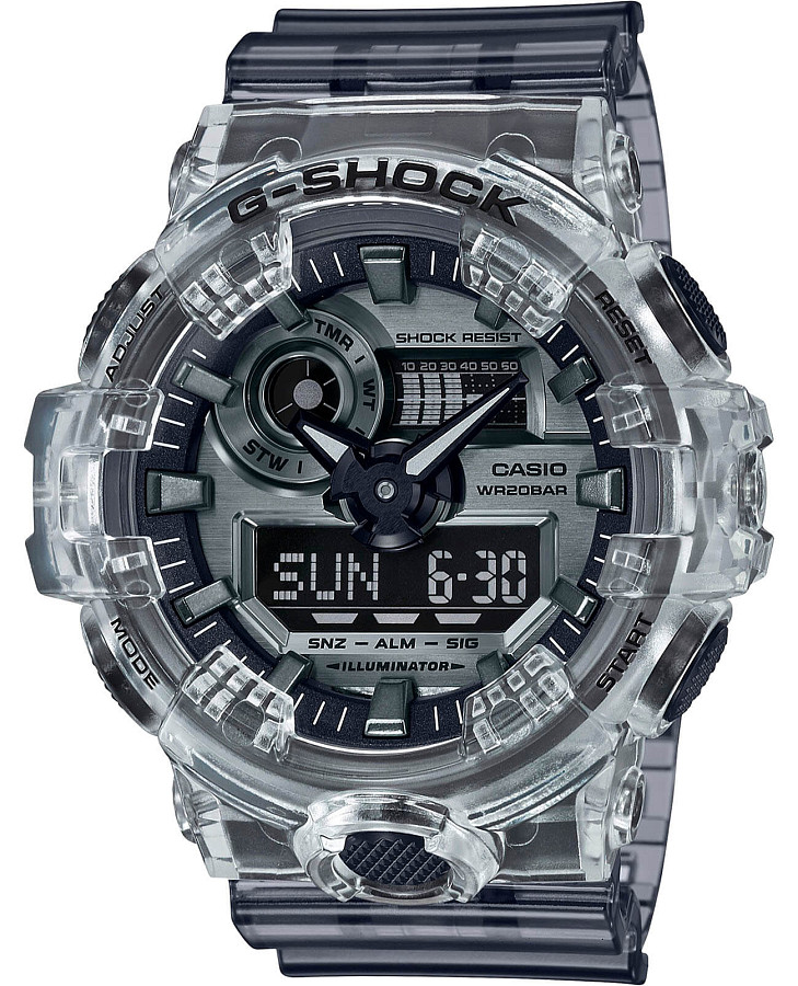 Часы Casio G-Shock GA-700SK-1A — мужские, серый