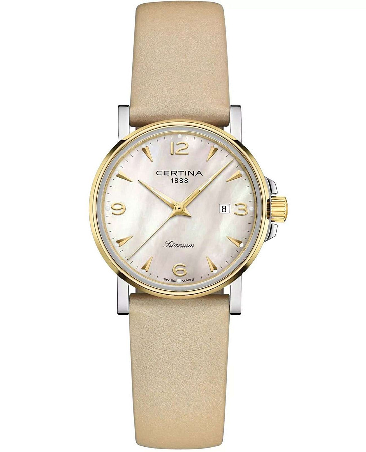 Часы Certina DS Caimano Ladies Titanium C017.210.56.117.00 — женские, перламутровый
