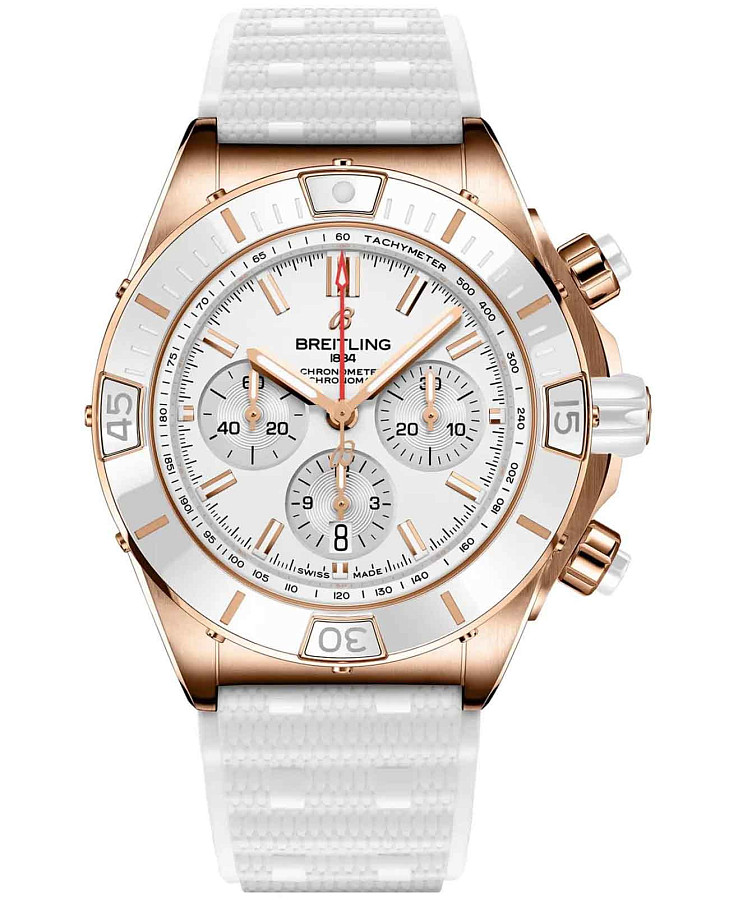 Часы Breitling Super Chronomat B01 44 mm RB01364A1G1S1 — мужские, белый